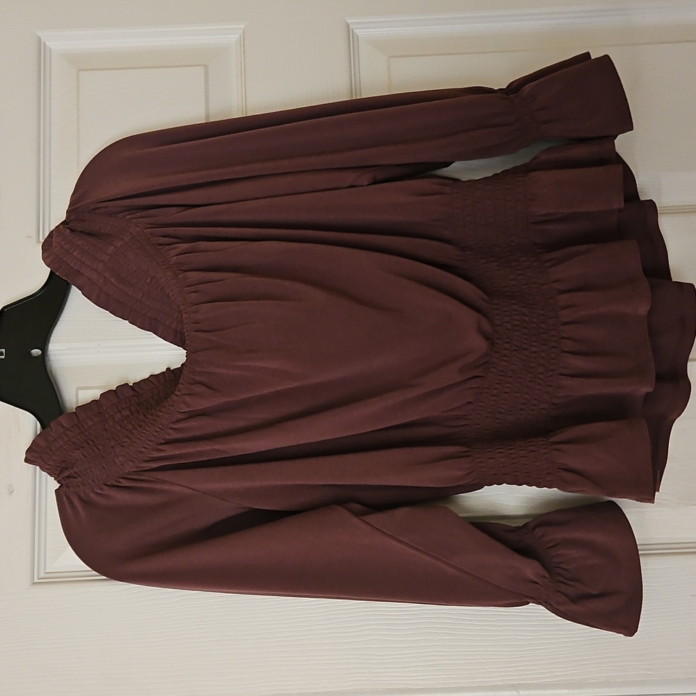 Large Express Elegant  Maroon Two Piece Set Outfit - Picture 4 of 9